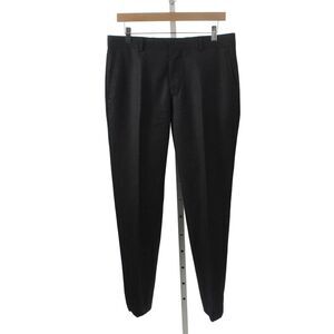 Moschino Men Dress Pants Black Striped Wool Zip Fly Size 46